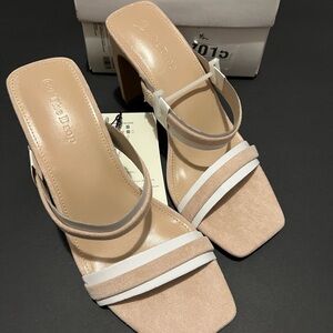 Elegant Beige Heeled Sandals